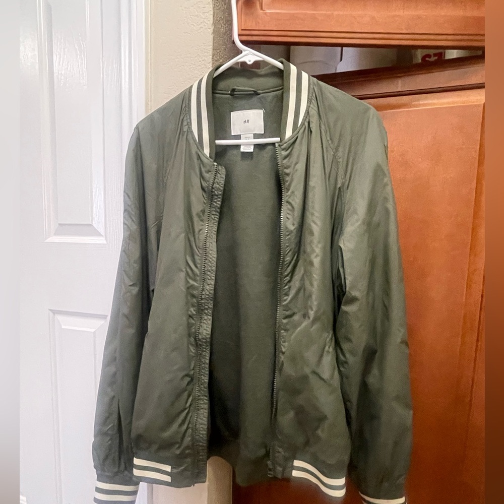 Olive Green Bomber Jacket